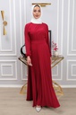 [1558-Maroo-38] فستان طويل 1558 (38, Maroon) IMG_4148