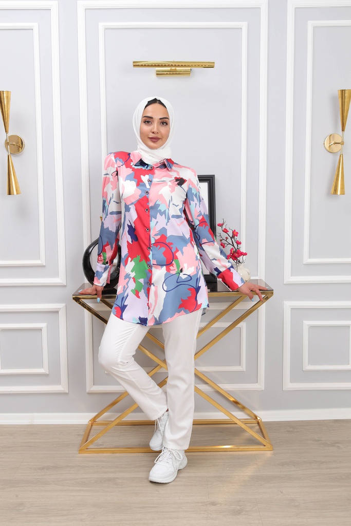 [2557-White-36] طقم قميص و بنطلون ملون 2557 (36, White) IMG_4265
