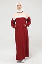 [1633-Maroo-38] جلباب 1633 (38, Maroon) OZKN9070